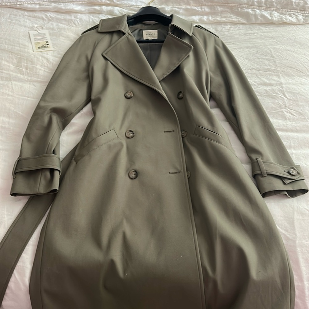 Sezane Scott Trench Coat Khaki - Size 4 (36)